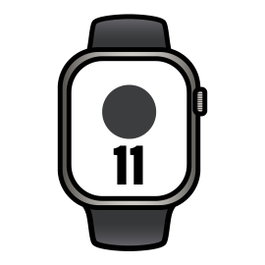 Apple Watch Series 11 GPS + Cellular 42mm Titanio Negro Pizarra con Correa Deportiva Negra S/M
